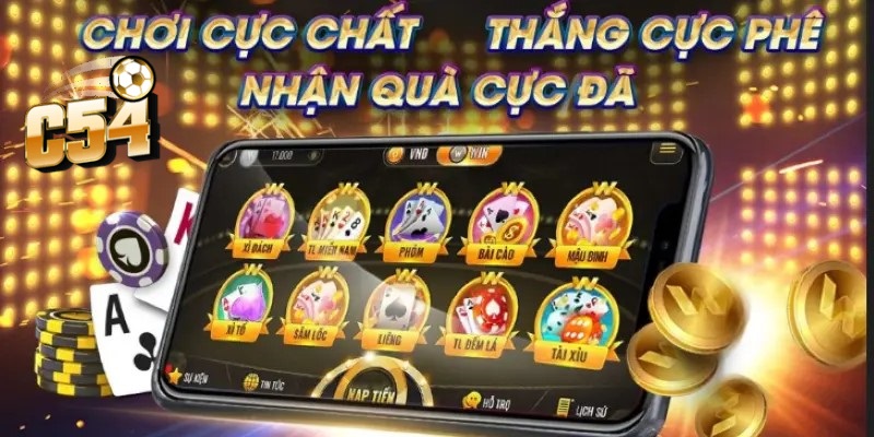Game bài C54 thu hút bởi các tựa game phong phú cùng phần thưởng vô cùng hấp dẫn